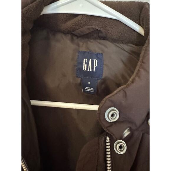Gap Vintage Down Chocolate Full Zip Puffer Vest S - Picture 3 of 7